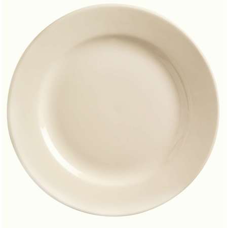 World Tableware Princess White 9" Rolled Edge Cream White Medium Rim Plate, PK24 PWC-8